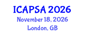 International Conference on Atomic Physics, Systems and Applications (ICAPSA) November 18, 2026 - London, United Kingdom