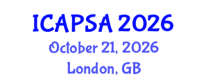 International Conference on Atomic Physics, Systems and Applications (ICAPSA) October 21, 2026 - London, United Kingdom