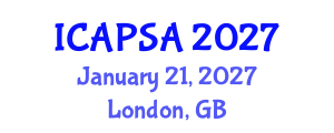 International Conference on Atomic Physics, Systems and Applications (ICAPSA) January 21, 2027 - London, United Kingdom International Conference on Atomic Physics, Systems and Applications (ICAPSA) January 21, 2027 - London, United Kingdom