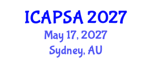 International Conference on Atomic Physics, Systems and Applications (ICAPSA) May 17, 2027 - Sydney, Australia International Conference on Atomic Physics, Systems and Applications (ICAPSA) May 17, 2027 - Sydney, Australia
