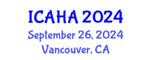 International Conference on Audiology and Hearing Aids (ICAHA) September 26, 2024 - Vancouver, Canada