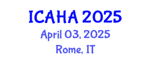 International Conference on Audiology and Hearing Aids (ICAHA) April 08, 2025 - Rome, Italy