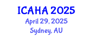International Conference on Audiology and Hearing Aids (ICAHA) April 29, 2025 - Sydney, Australia