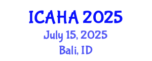 International Conference on Audiology and Hearing Aids (ICAHA) July 15, 2025 - Bali, Indonesia