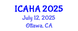 International Conference on Audiology and Hearing Aids (ICAHA) July 12, 2025 - Ottawa, Canada