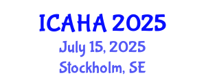 International Conference on Audiology and Hearing Aids (ICAHA) July 15, 2025 - Stockholm, Sweden
