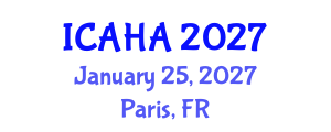 International Conference on Audiology and Hearing Aids (ICAHA) January 25, 2027 - Paris, France International Conference on Audiology and Hearing Aids (ICAHA) January 25, 2027 - Paris, France