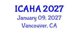 International Conference on Audiology and Hearing Aids (ICAHA) January 09, 2027 - Vancouver, Canada International Conference on Audiology and Hearing Aids (ICAHA) January 09, 2027 - Vancouver, Canada