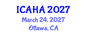 International Conference on Audiology and Hearing Aids (ICAHA) March 24, 2027 - Ottawa, Canada International Conference on Audiology and Hearing Aids (ICAHA) March 24, 2027 - Ottawa, Canada