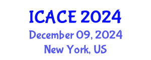 International Conference on Automatic Control Engineering (ICACE) December 09, 2024 - New York, United States