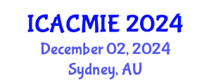 International Conference on Automatic Control, Mechatronics and Industrial Engineering (ICACMIE) December 02, 2024 - Sydney, Australia