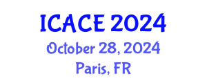 International Conference on Automation and Control Engineering (ICACE) October 28, 2024 - Paris, France