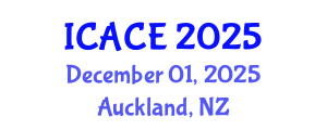 International Conference on Automation and Control Engineering (ICACE) December 01, 2025 - Auckland, New Zealand