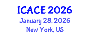 International Conference on Automation and Control Engineering (ICACE) January 28, 2026 - New York, United States