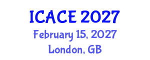 International Conference on Automation and Control Engineering (ICACE) February 15, 2027 - London, United Kingdom International Conference on Automation and Control Engineering (ICACE) February 15, 2027 - London, United Kingdom