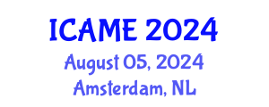 International Conference on Automation and Mechatronics Engineering (ICAME) August 05, 2024 - Amsterdam, Netherlands