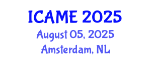International Conference on Automation and Mechatronics Engineering (ICAME) August 05, 2025 - Amsterdam, Netherlands