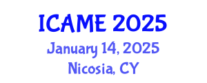 International Conference on Automation and Mechatronics Engineering (ICAME) January 14, 2025 - Nicosia, Cyprus