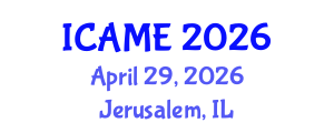 International Conference on Automation and Mechatronics Engineering (ICAME) April 29, 2026 - Jerusalem, Israel