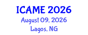 International Conference on Automation and Mechatronics Engineering (ICAME) August 09, 2026 - Lagos, Nigeria