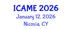 International Conference on Automation and Mechatronics Engineering (ICAME) January 12, 2026 - Nicosia, Cyprus International Conference on Automation and Mechatronics Engineering (ICAME) January 12, 2026 - Nicosia, Cyprus