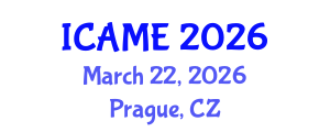 International Conference on Automation and Mechatronics Engineering (ICAME) March 22, 2026 - Prague, Czechia