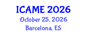 International Conference on Automation and Mechatronics Engineering (ICAME) October 25, 2026 - Barcelona, Spain