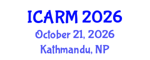 International Conference on Automation, Robotics and Mechatronics (ICARM) October 21, 2026 - Kathmandu, Nepal International Conference on Automation, Robotics and Mechatronics (ICARM) October 21, 2026 - Kathmandu, Nepal