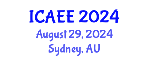 International Conference on Automobile and Electrical Engineering (ICAEE) August 29, 2024 - Sydney, Australia