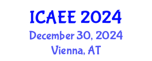 International Conference on Automobile and Electrical Engineering (ICAEE) December 30, 2024 - Vienna, Austria