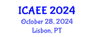 International Conference on Automobile and Electrical Engineering (ICAEE) October 28, 2024 - Lisbon, Portugal