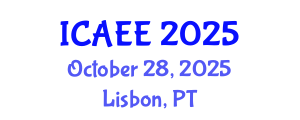 International Conference on Automobile and Electrical Engineering (ICAEE) October 28, 2025 - Lisbon, Portugal