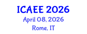 International Conference on Automobile and Electrical Engineering (ICAEE) April 08, 2026 - Rome, Italy