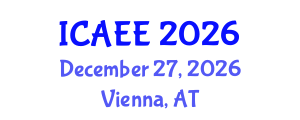 International Conference on Automobile and Electrical Engineering (ICAEE) December 27, 2026 - Vienna, Austria International Conference on Automobile and Electrical Engineering (ICAEE) December 27, 2026 - Vienna, Austria