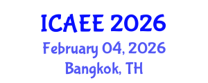 International Conference on Automobile and Electrical Engineering (ICAEE) February 04, 2026 - Bangkok, Thailand