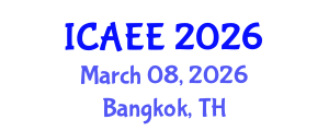 International Conference on Automobile and Electrical Engineering (ICAEE) March 08, 2026 - Bangkok, Thailand