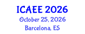 International Conference on Automobile and Electrical Engineering (ICAEE) October 25, 2026 - Barcelona, Spain