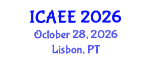 International Conference on Automobile and Electrical Engineering (ICAEE) October 28, 2026 - Lisbon, Portugal