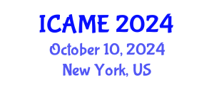International Conference on Automotive and Mechanical Engineering (ICAME) October 07, 2024 - New York, United States
