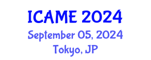 International Conference on Automotive and Mechanical Engineering (ICAME) September 05, 2024 - Tokyo, Japan