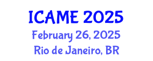 International Conference on Automotive and Mechanical Engineering (ICAME) February 26, 2025 - Rio de Janeiro, Brazil