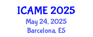 International Conference on Automotive and Mechanical Engineering (ICAME) May 24, 2025 - Barcelona, Spain