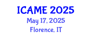 International Conference on Automotive and Mechanical Engineering (ICAME) May 17, 2025 - Florence, Italy