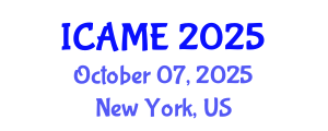 International Conference on Automotive and Mechanical Engineering (ICAME) October 07, 2025 - New York, United States