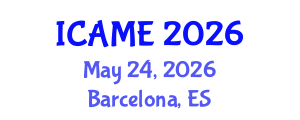 International Conference on Automotive and Mechanical Engineering (ICAME) May 24, 2026 - Barcelona, Spain