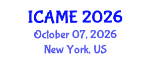 International Conference on Automotive and Mechanical Engineering (ICAME) October 07, 2026 - New York, United States