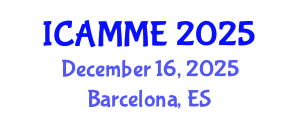 International Conference on Automotive, Mechanical and Materials Engineering (ICAMME) December 16, 2025 - Barcelona, Spain
