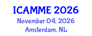 International Conference on Automotive, Mechanical and Materials Engineering (ICAMME) November 04, 2026 - Amsterdam, Netherlands