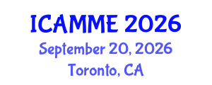 International Conference on Automotive, Mechanical and Materials Engineering (ICAMME) September 20, 2026 - Toronto, Canada