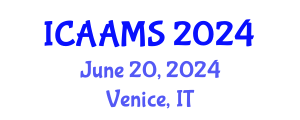 International Conference on Autonomous Agents and Multiagent Systems (ICAAMS) June 20, 2024 - Venice, Italy